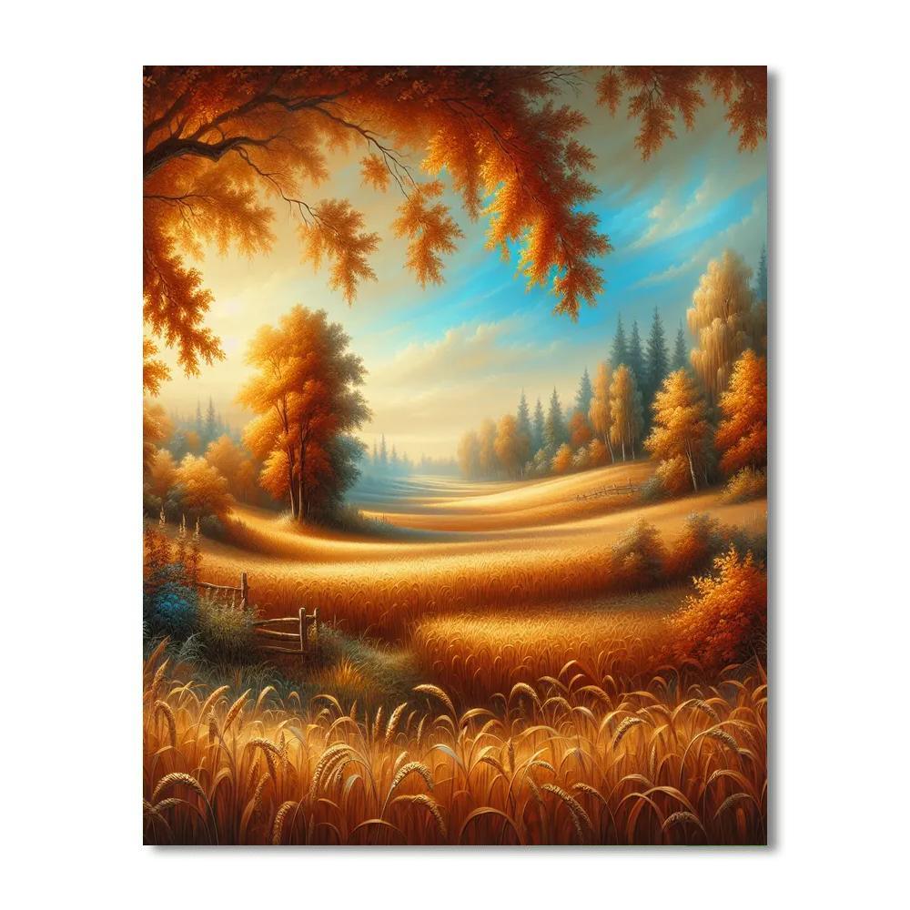 Charming Autumn Fields Paint By Color