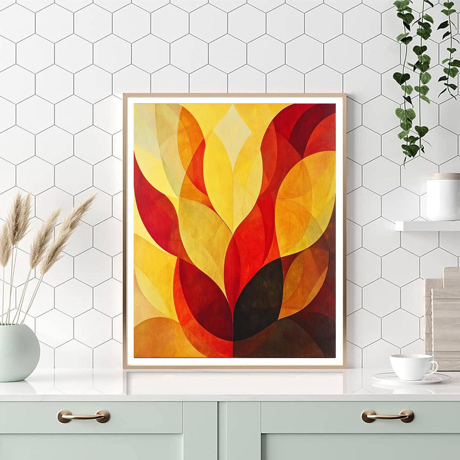 Nandalal Bose Inspired Solstice Glow  Painting Number Kit