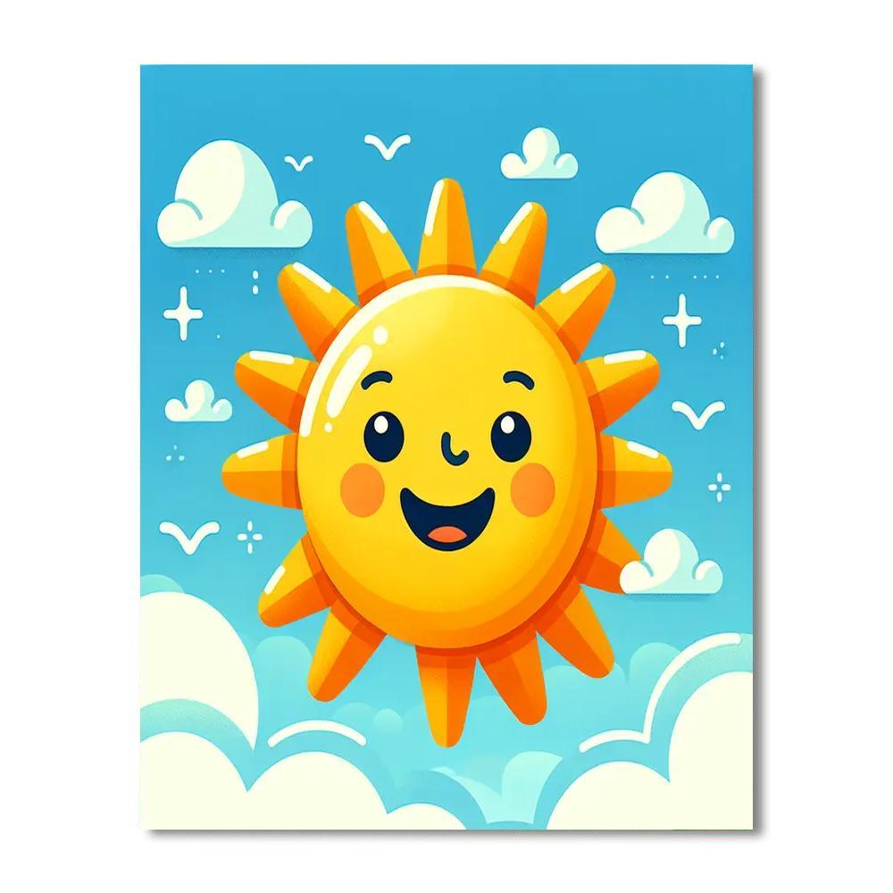 Friendly Sun Number Painting