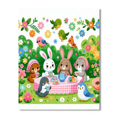 Garden Party Friends DIY Paint By Numbers