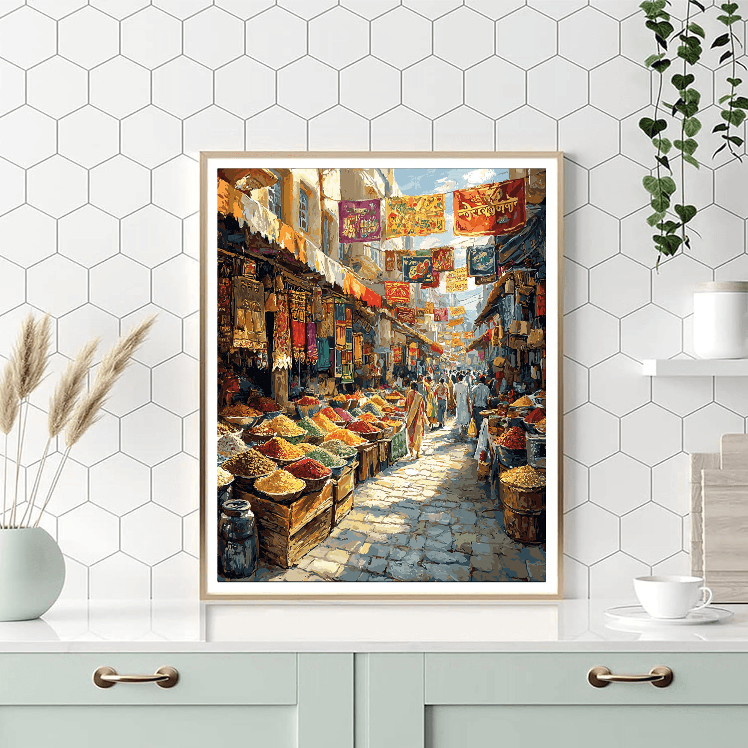 Chandni Chowk Market - Delhi Numbered Painting Kits