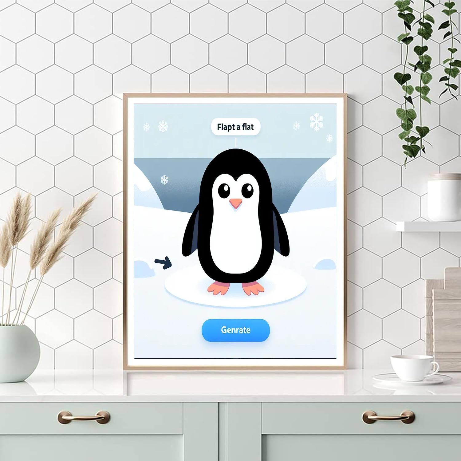 Perceptive Penguin Paint By Numbers Art