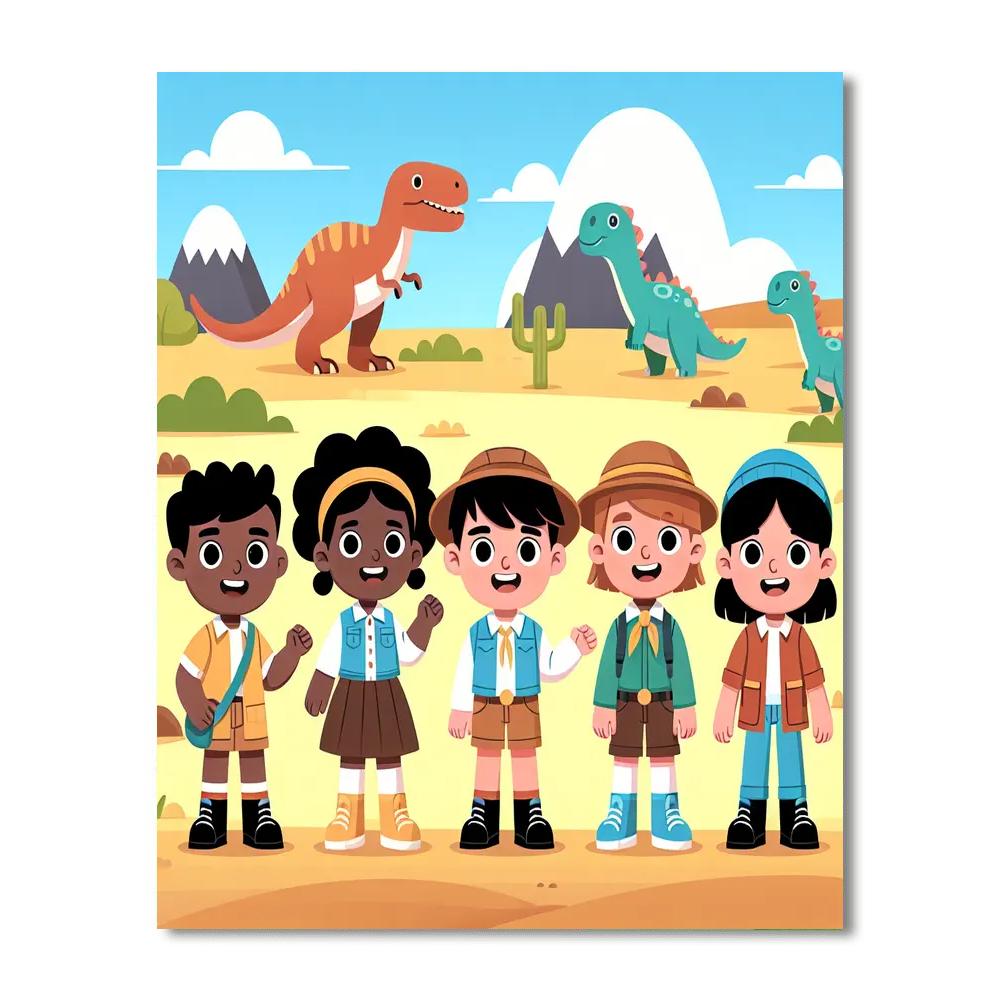 Dino Rangers Number Painting
