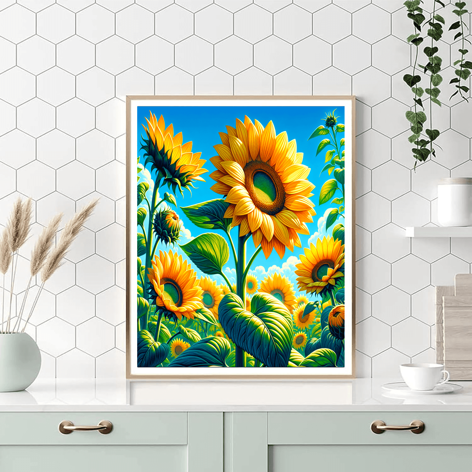 Radiant Sunflower Delight Numbered Painting Kits
