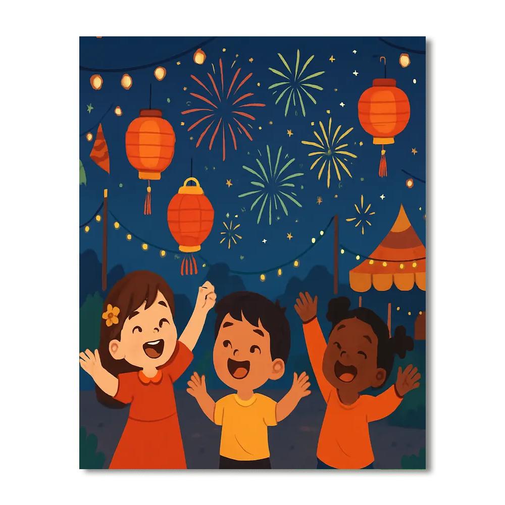 Bright Festival Of Lights Paint By Number
