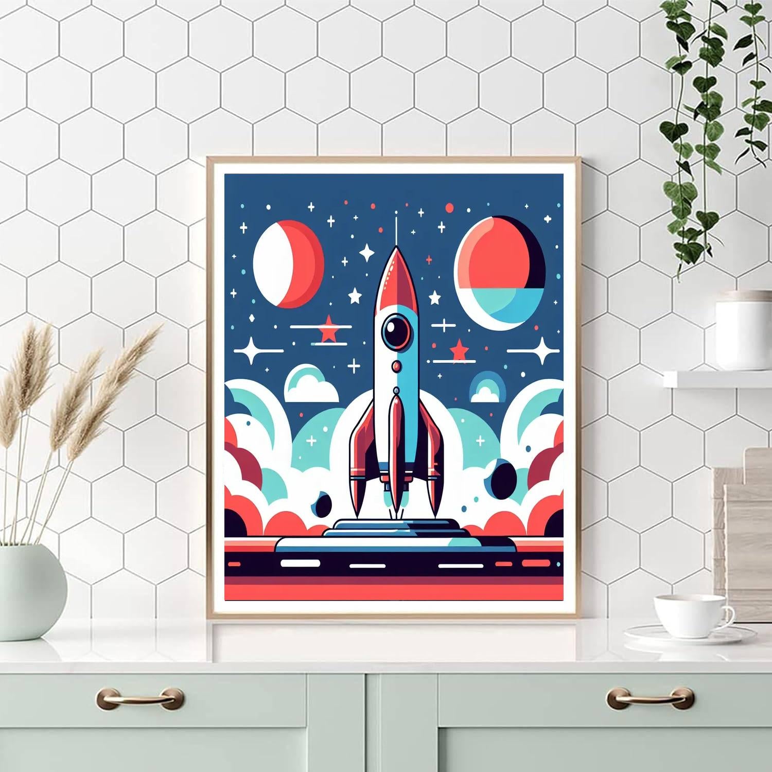 Rocketship Launchpad Adventure Painting By Numbers Kit