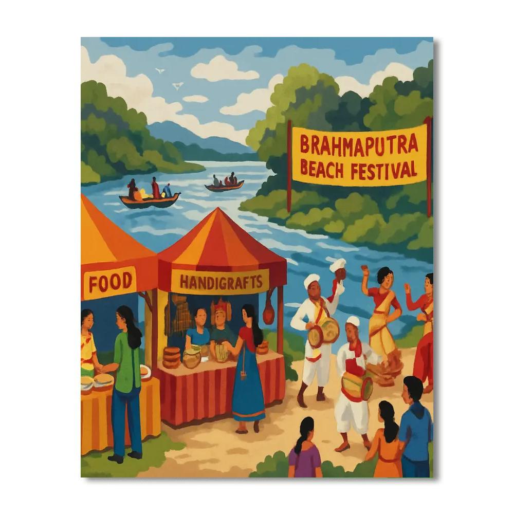 Brahmaputra Beach Festival DIY Paint By Numbers