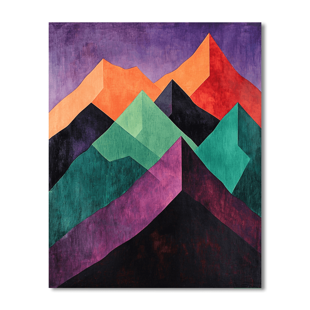 Kazimir Malevich Inspired Abstract Mountain Forms  Paint By Numbers Kits