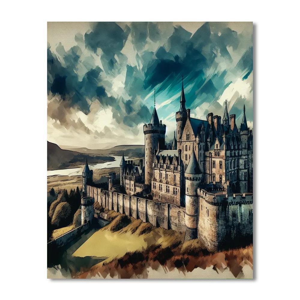 Castle's Timeless Majesty DIY Paint By Numbers