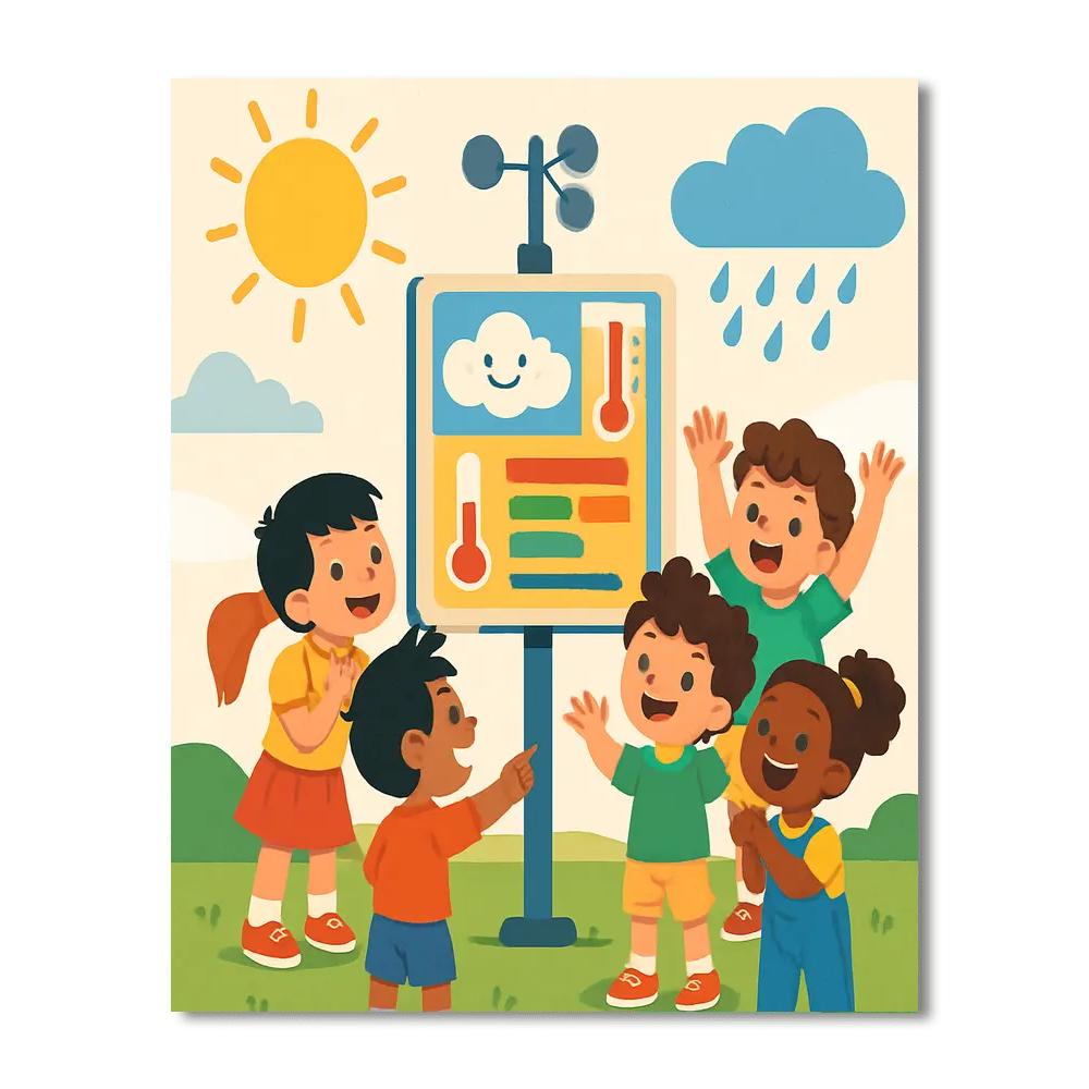 Wacky Weather Station Paint By Number