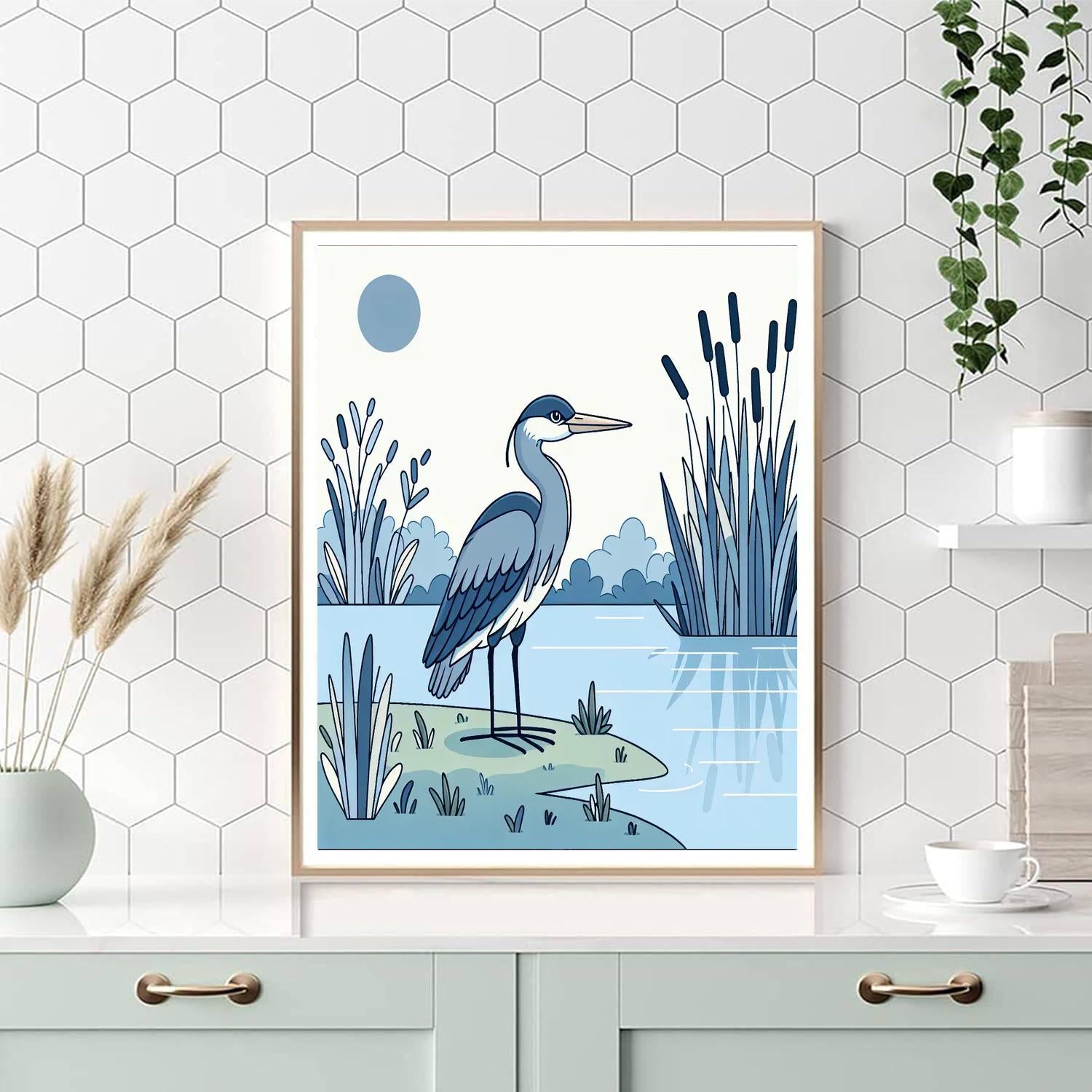 Harmonious Heron Paint By Numbers Art