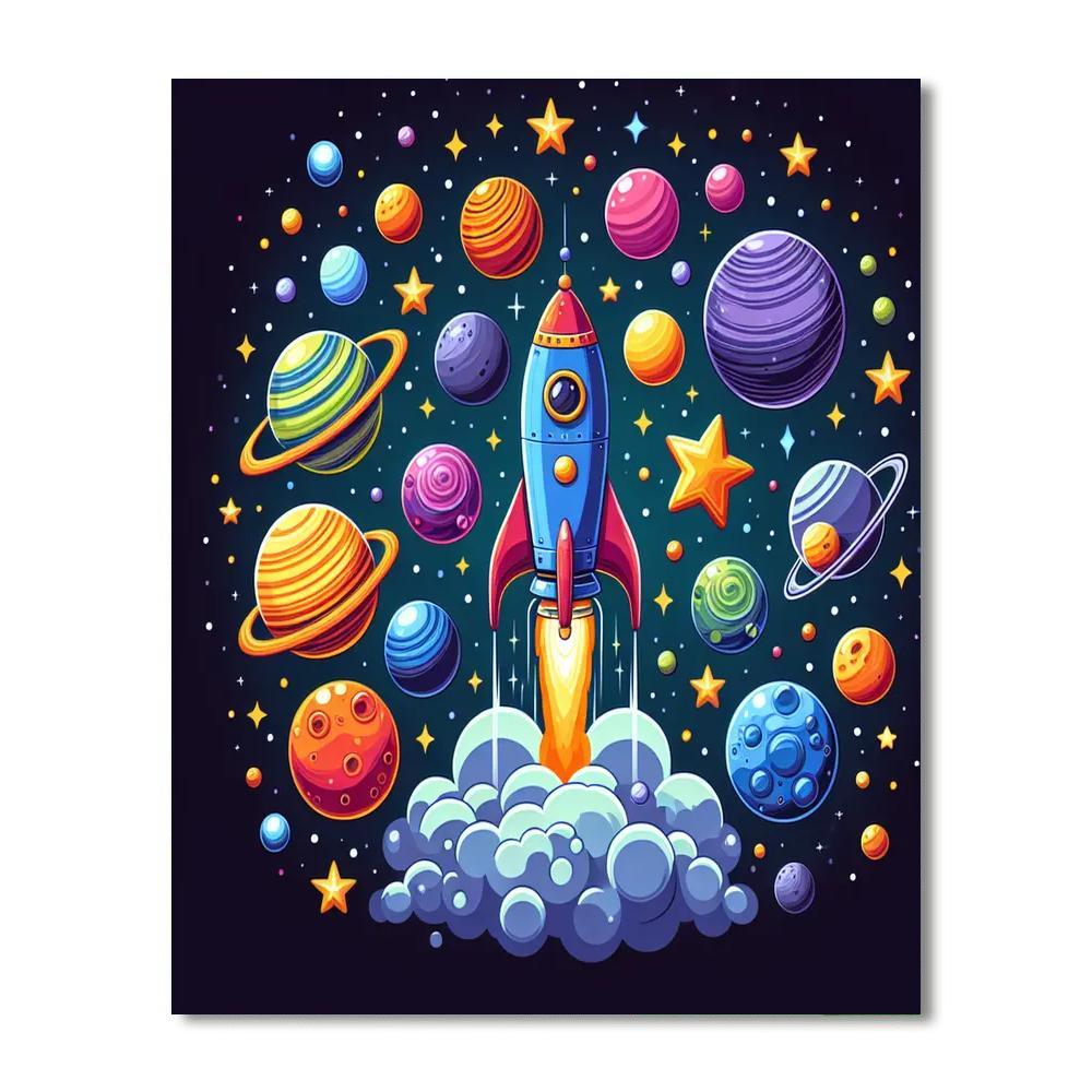 Outer Space Mission Paint By Numbers Kits