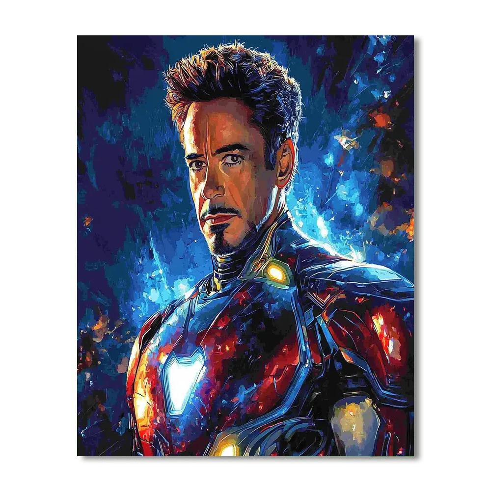 Robert Downey Jr.: Iron Man's Unbreakable Legacy Number Painting