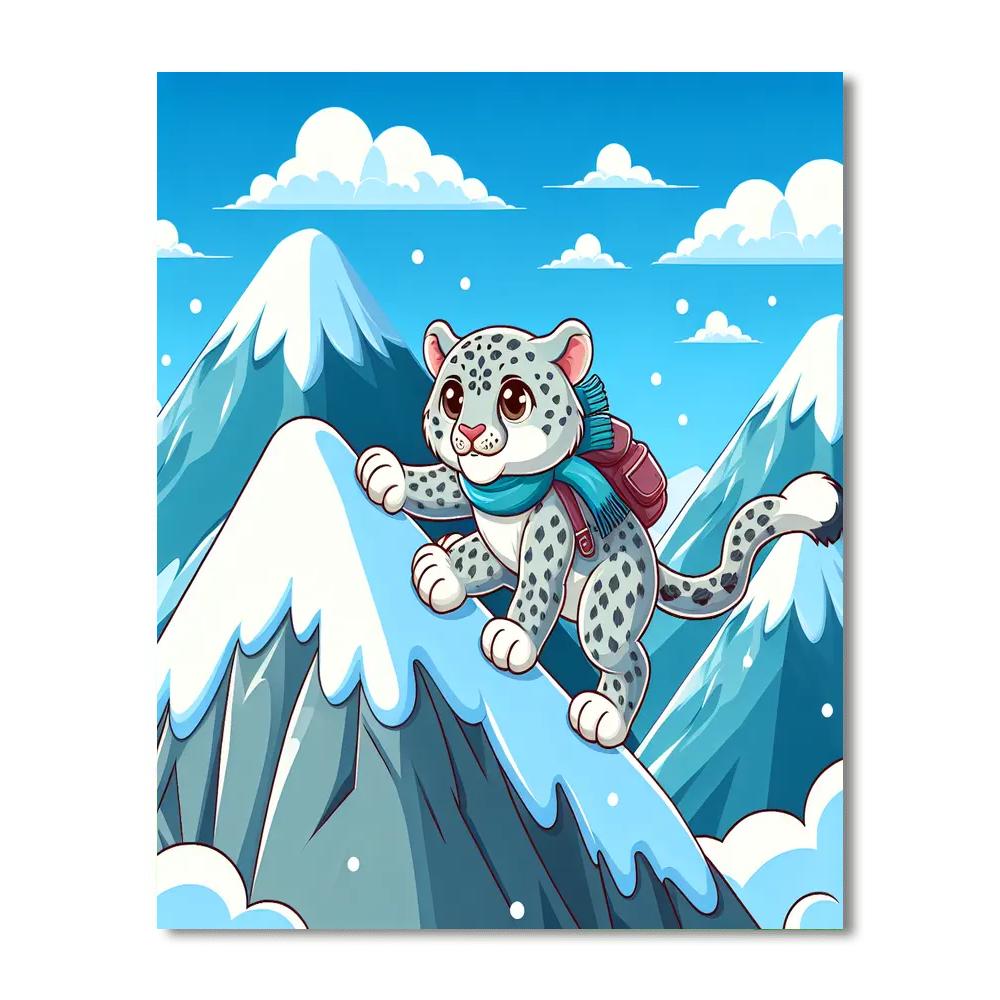 Adventurous Snow Leopard DIY Paint By Numbers