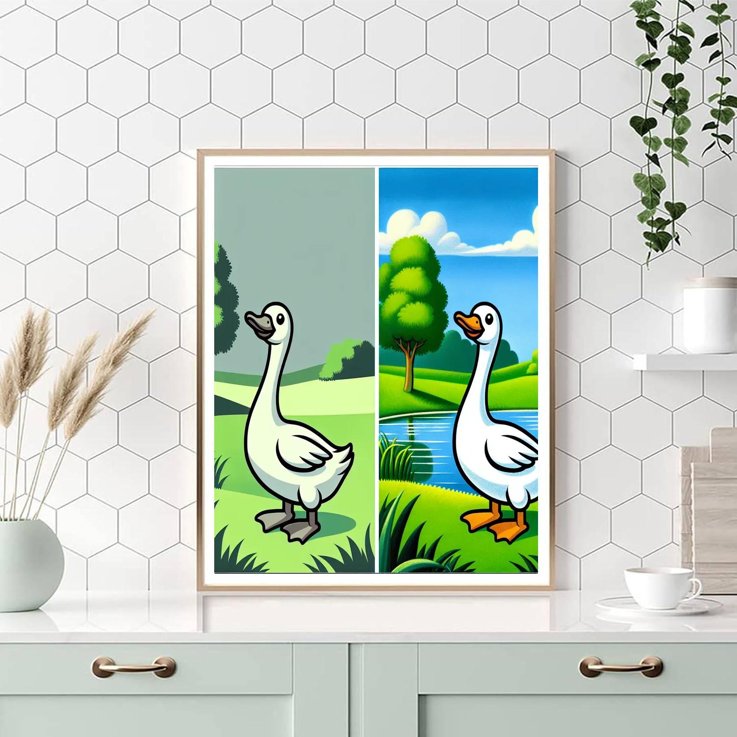 Gleeful Goose Paint By Numbers Art