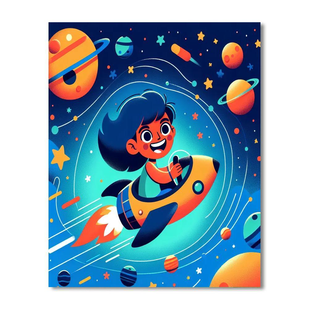 Cosmic Rocket Ride Paint By Numbers Kits