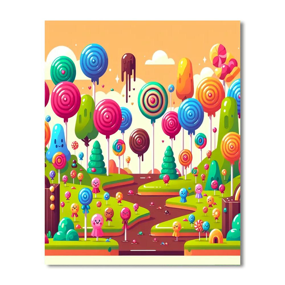 Exploring Candyland Numbered Painting Kits