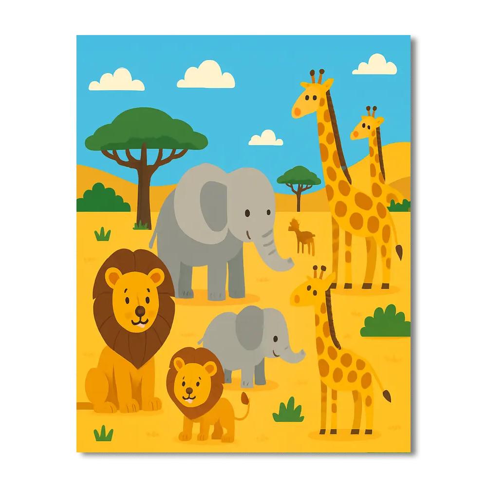 Safari Wildlife Watch Painting By Numbers Kit