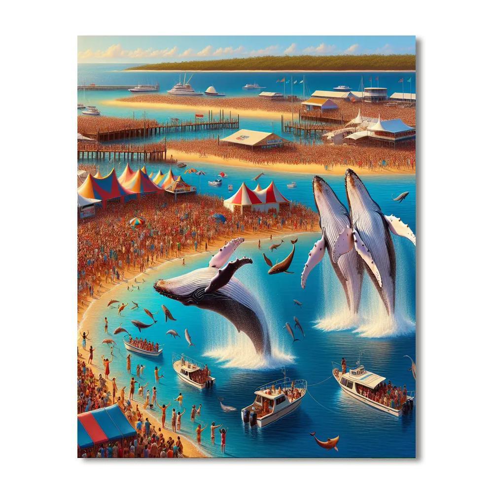 Fraser Island Whale Festival - Australia Numbered Painting Kits