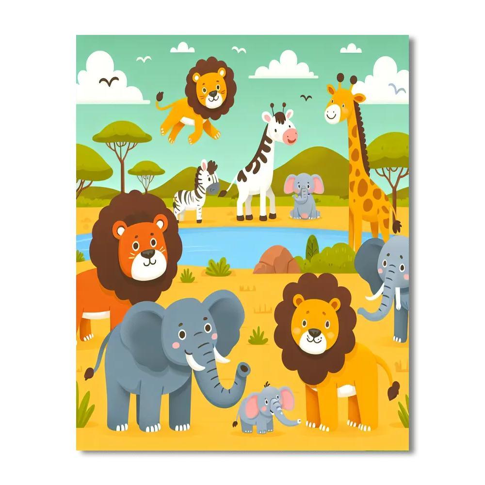 Wildlife Wonders Safari Painting Number Kit