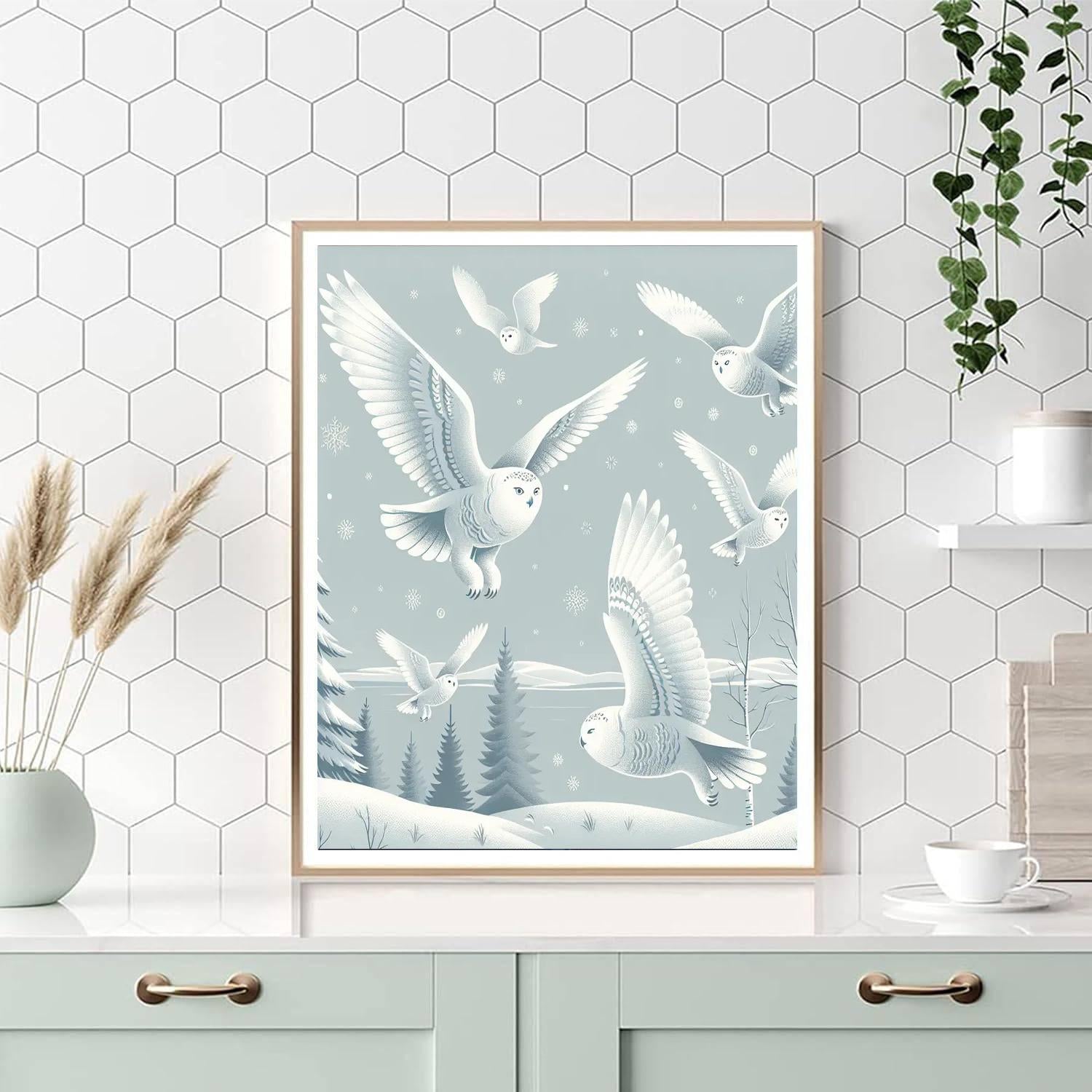 Snowy Owl Spectacle Painting By Numbers Kit