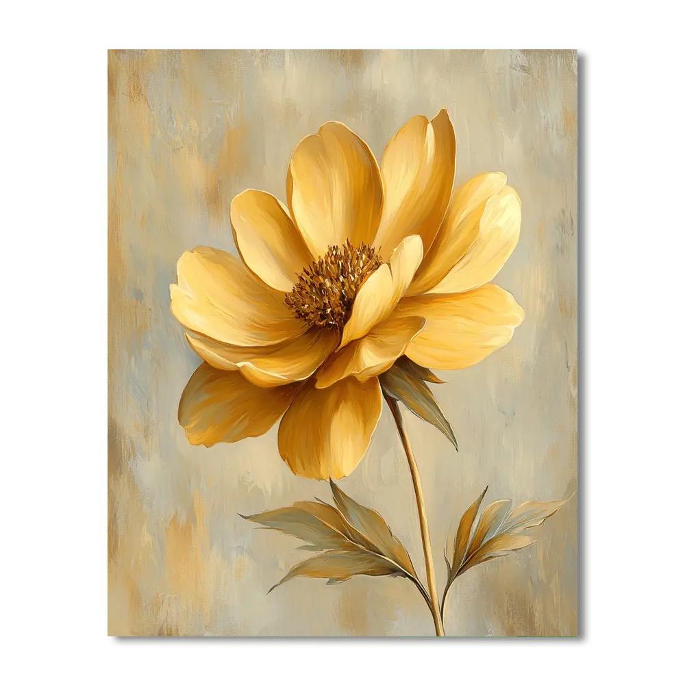 Leonardo Da Vinci Inspired Golden Bloom Study  Paint By Numbers