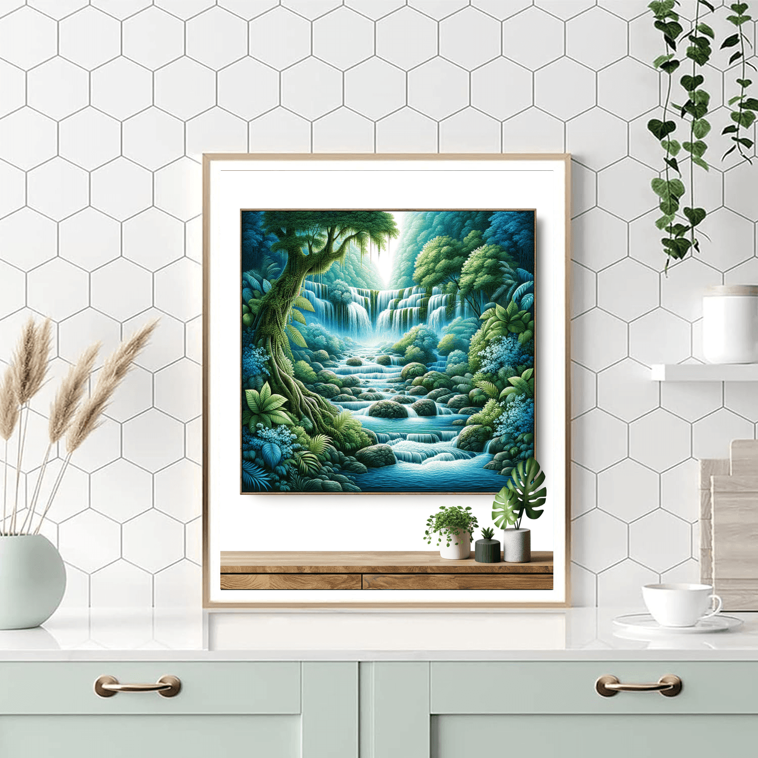 Glistening Waterfalls Painting Number Kit