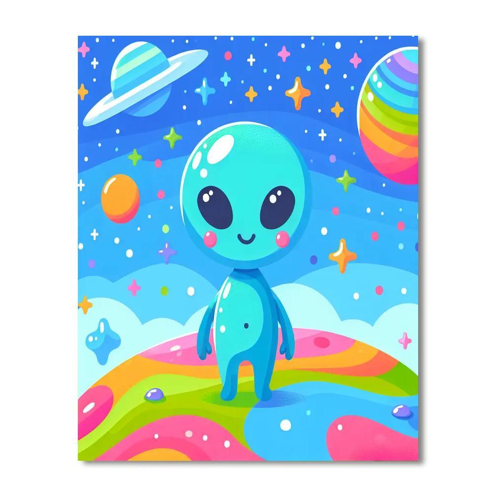 Mysterious Space Aliens Paint By Numbers Art