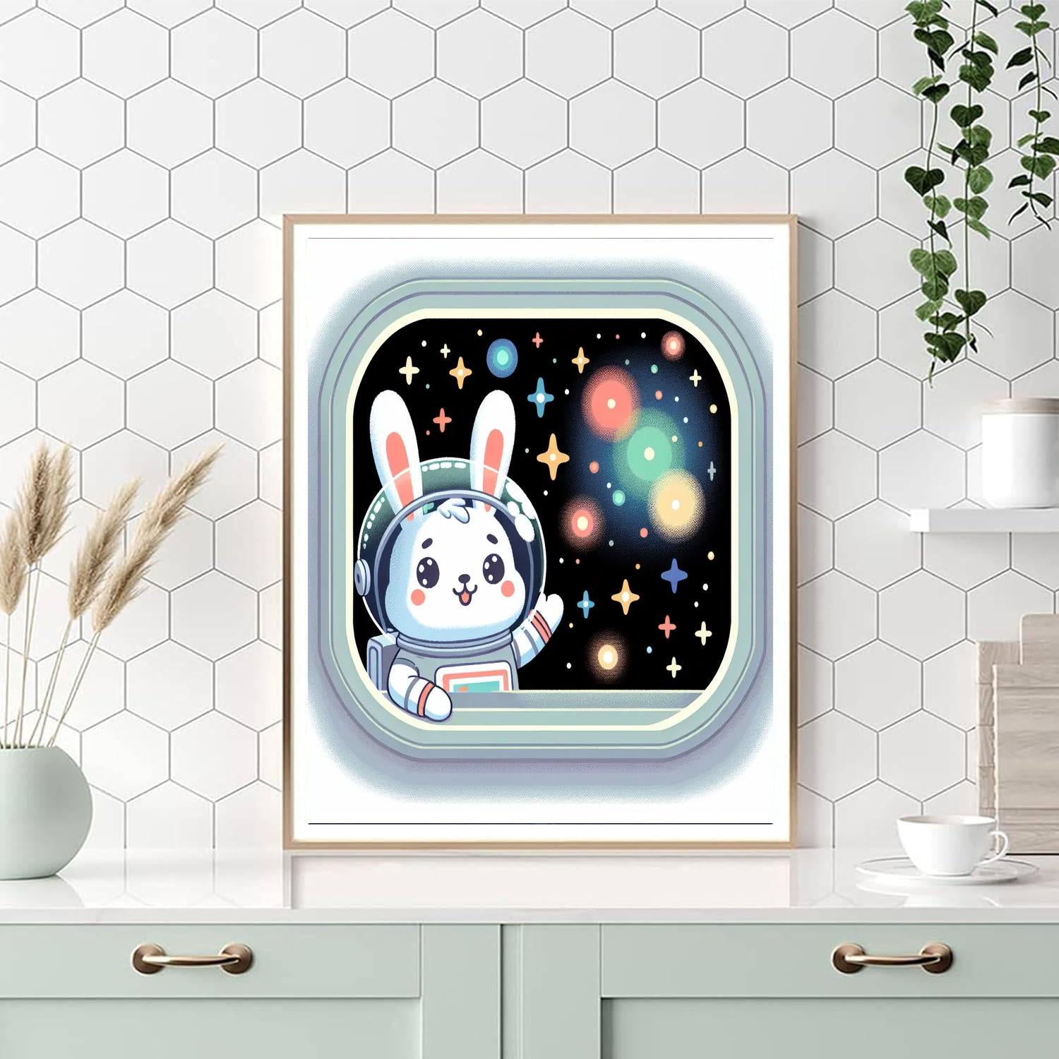 Galactic Explorer Rabbit Number Painting