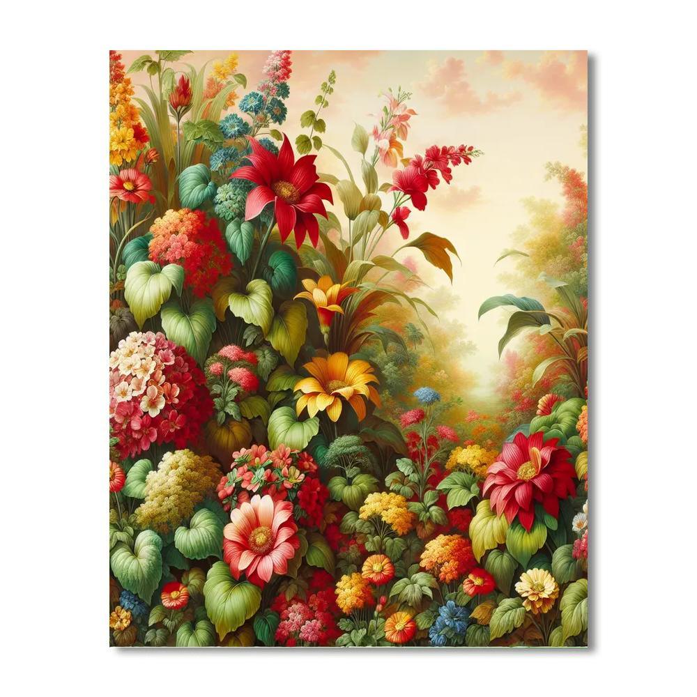 Blooming Flower Fantasy Paint By Number
