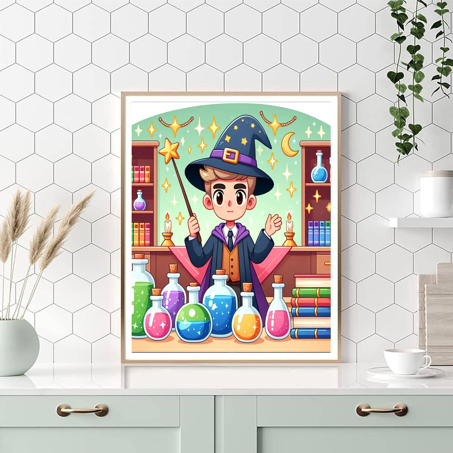 Whimsical Wizardry Academy DIY Paint By Numbers