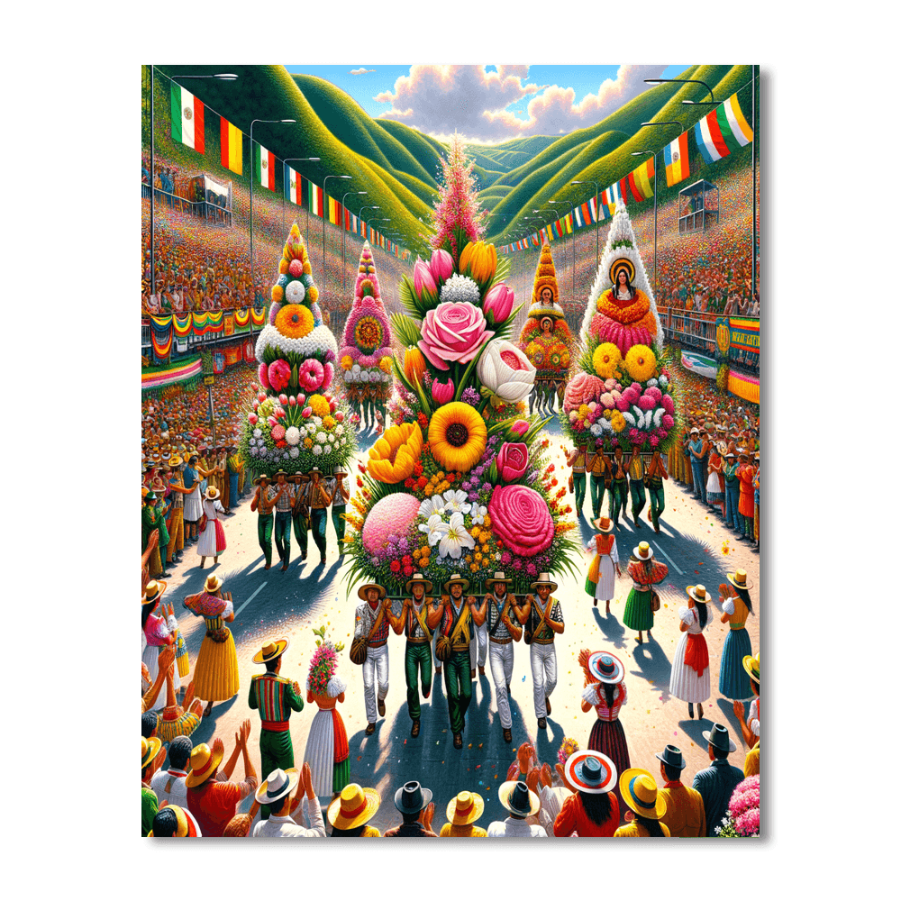 Flower Festival - Colombia Painting By Numbers Kit