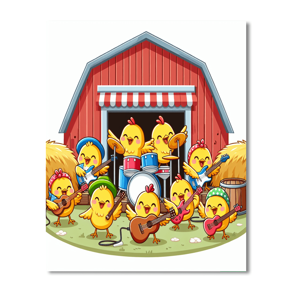 Chirpy Chicks Concert Number Painting