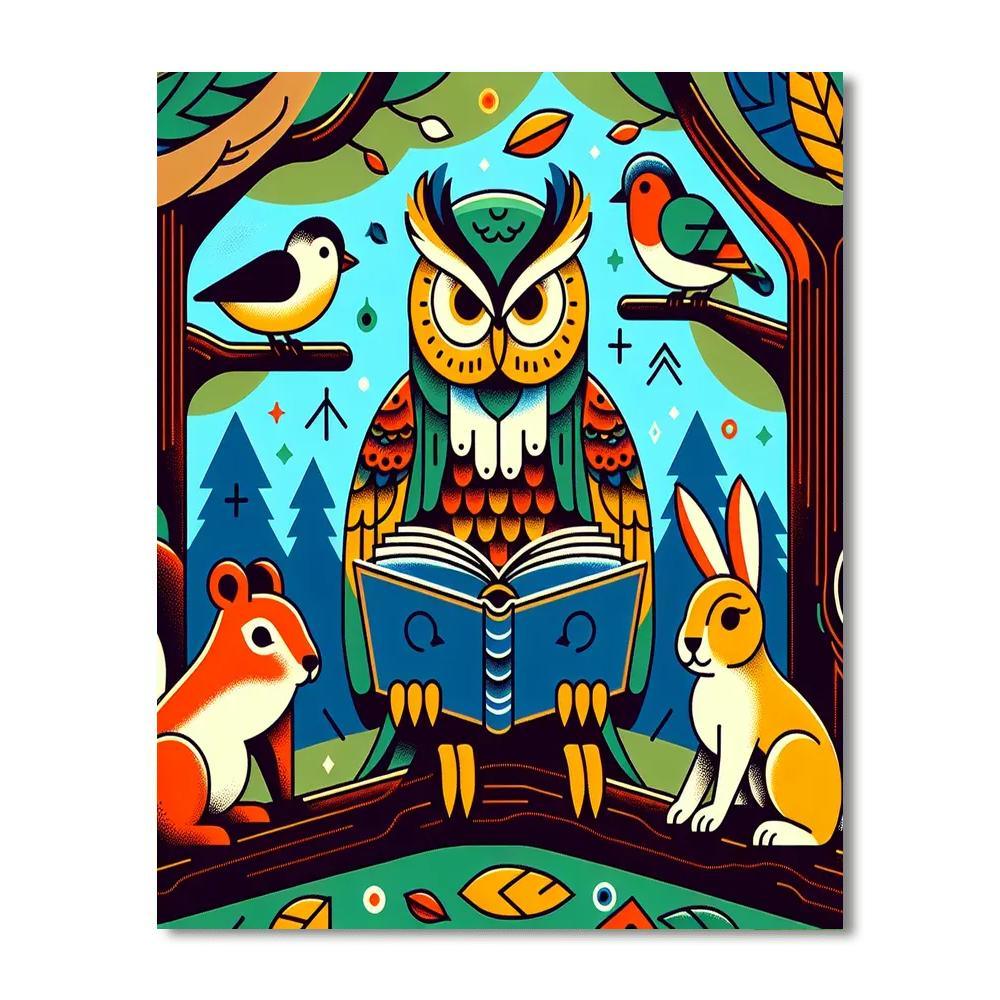 Wise Owl Storyteller Paint By Number