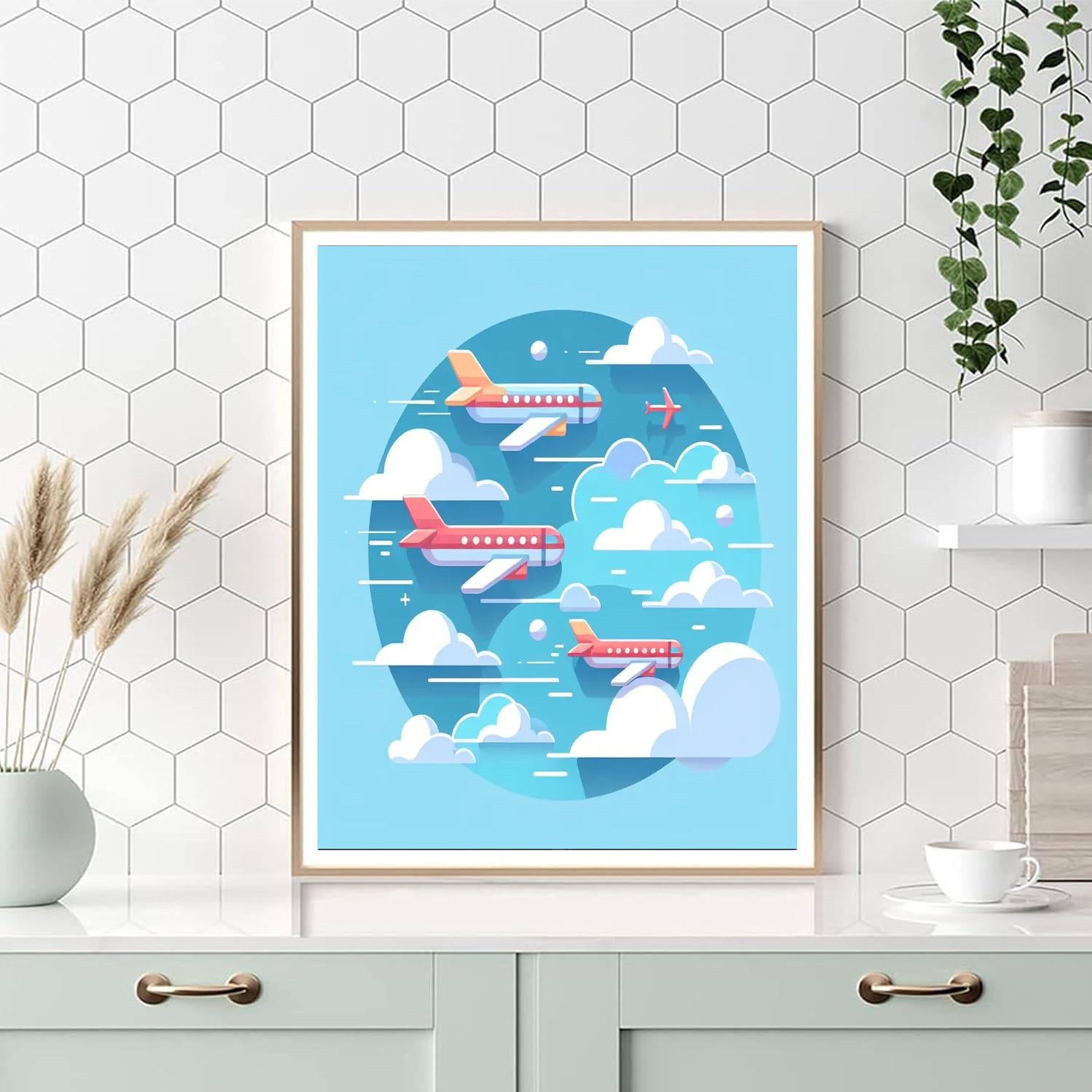 Little Aviators' Sky Journey Numbered Painting Kits