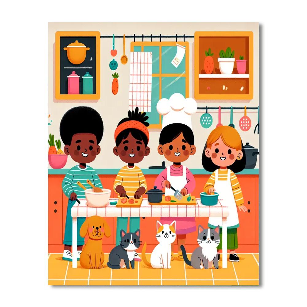 Kooky Kitchen Fun Number Painting