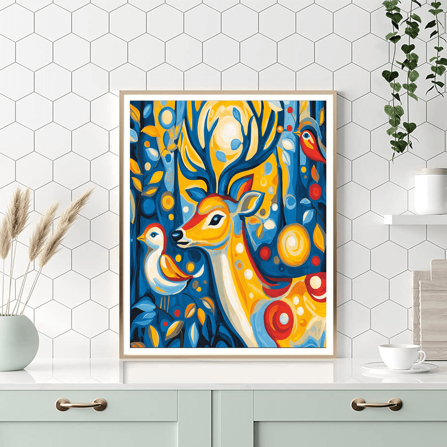 Franz Marc Inspired Wild Animal Encounter  Paint By Numbers Art