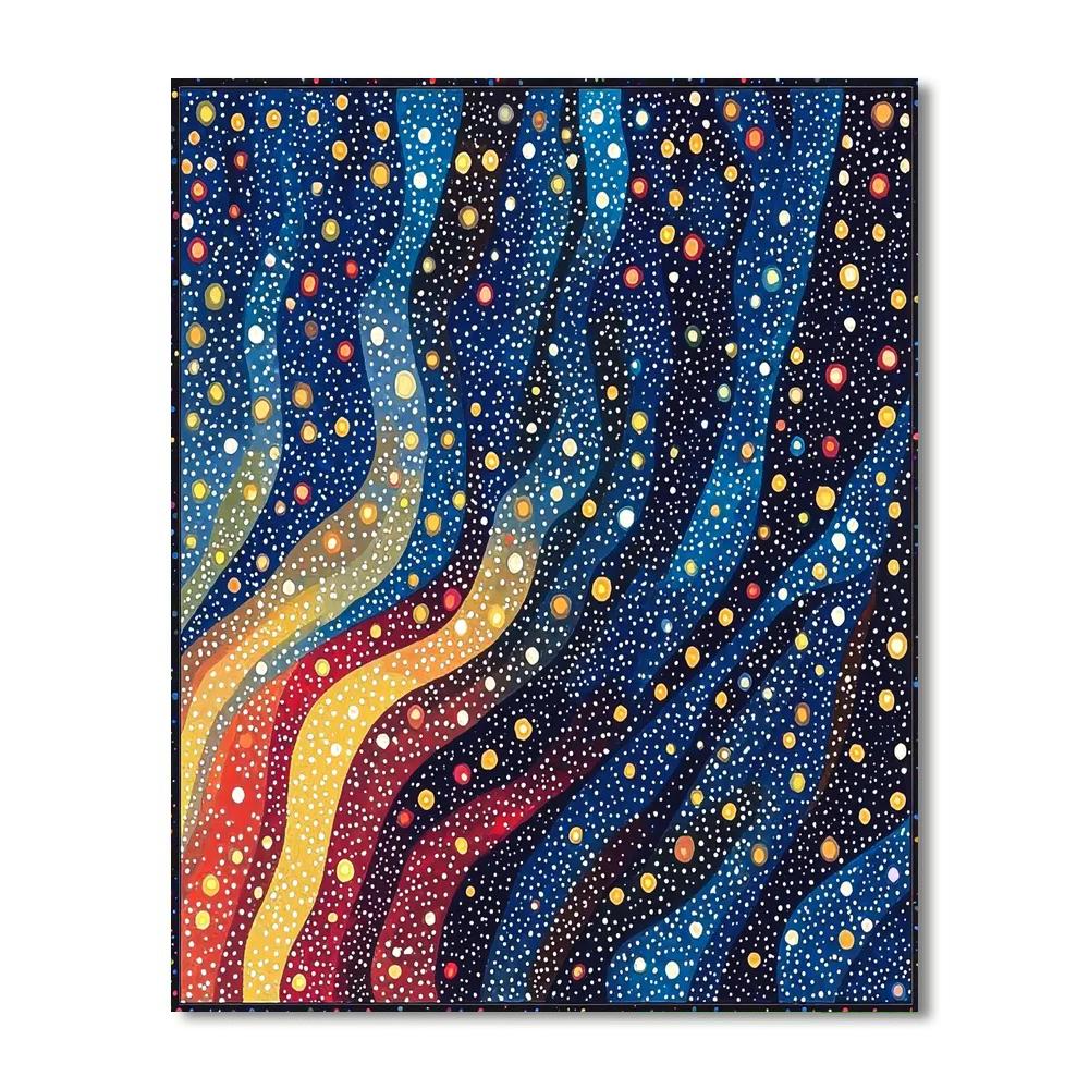 Yayoi Kusama Inspired Galactic Visions  Number Painting