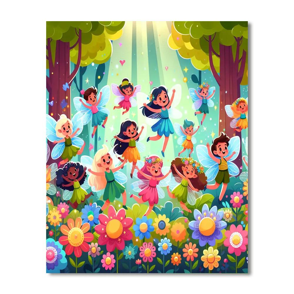 Dancing Fairies In The Forest Paint By Numbers Kits