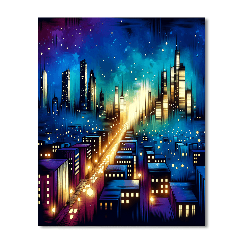 Vibrant Cityscapes Paint By Color