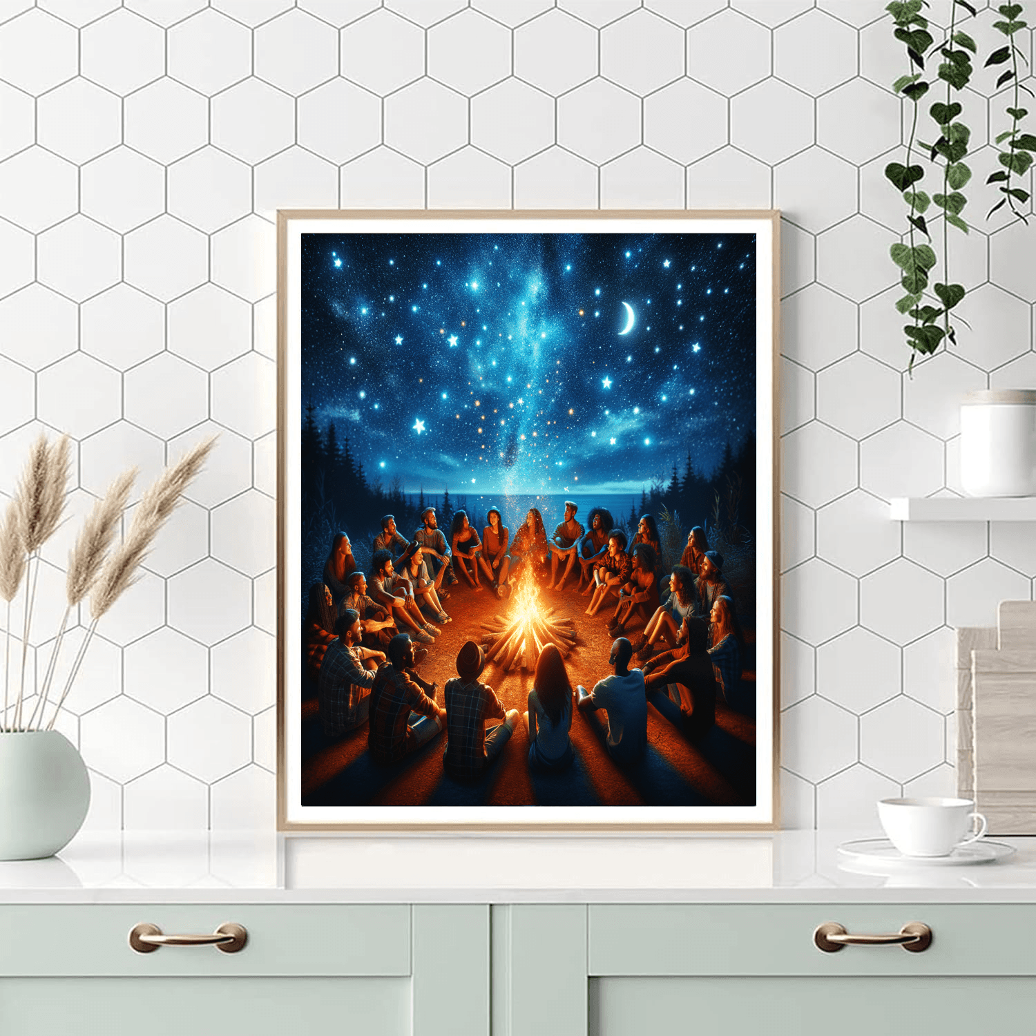 Starry Night Campfire Paint By Numbers Kits