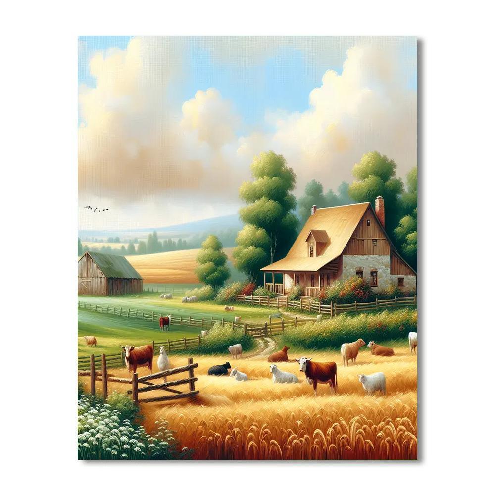 Peaceful Farmstead Retreat DIY Paint By Numbers