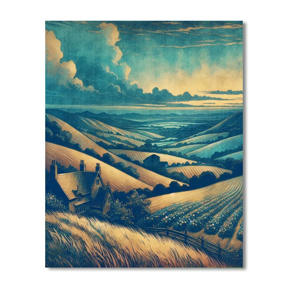 Charming Countryside Evening DIY Paint By Numbers