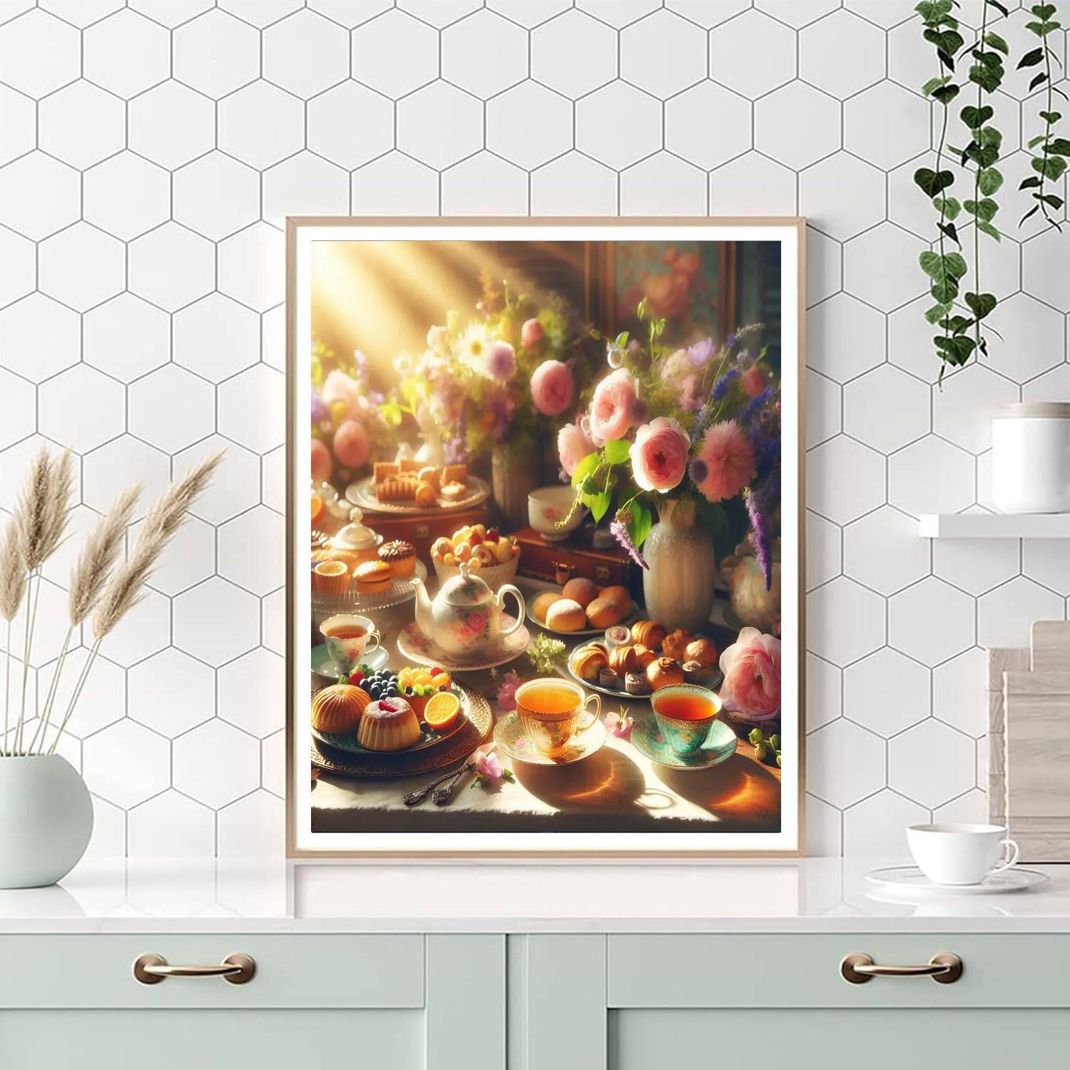 Charming Tea Time With Friends Paint By Numbers Art