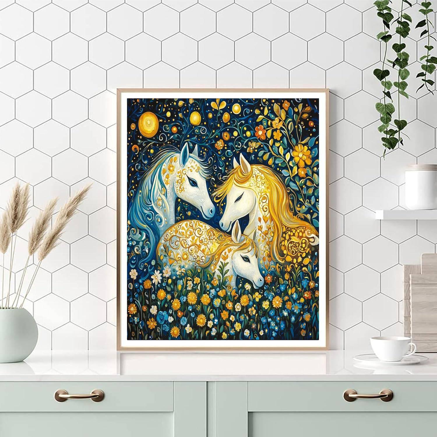 Gustav Klimt Inspired Ethereal Animals  Paint By Number