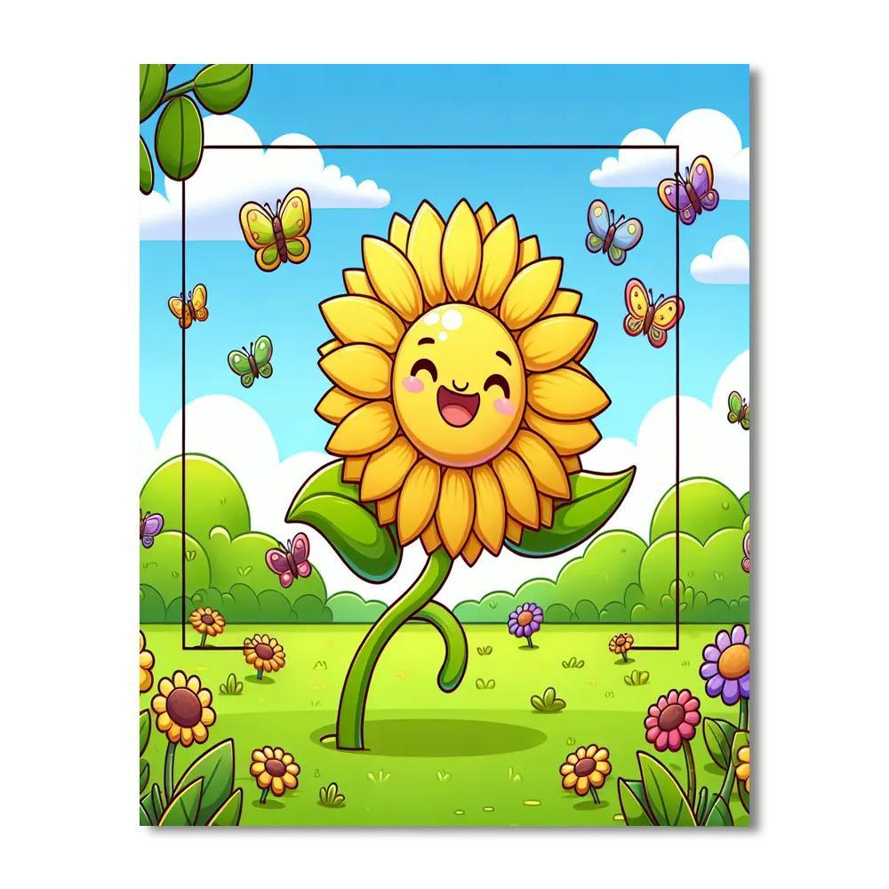 Adventurous Sunflower DIY Paint By Numbers