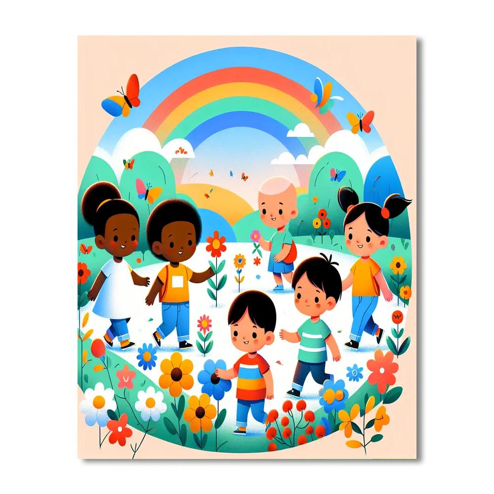 Rainbow Garden Adventures Paint By Numbers