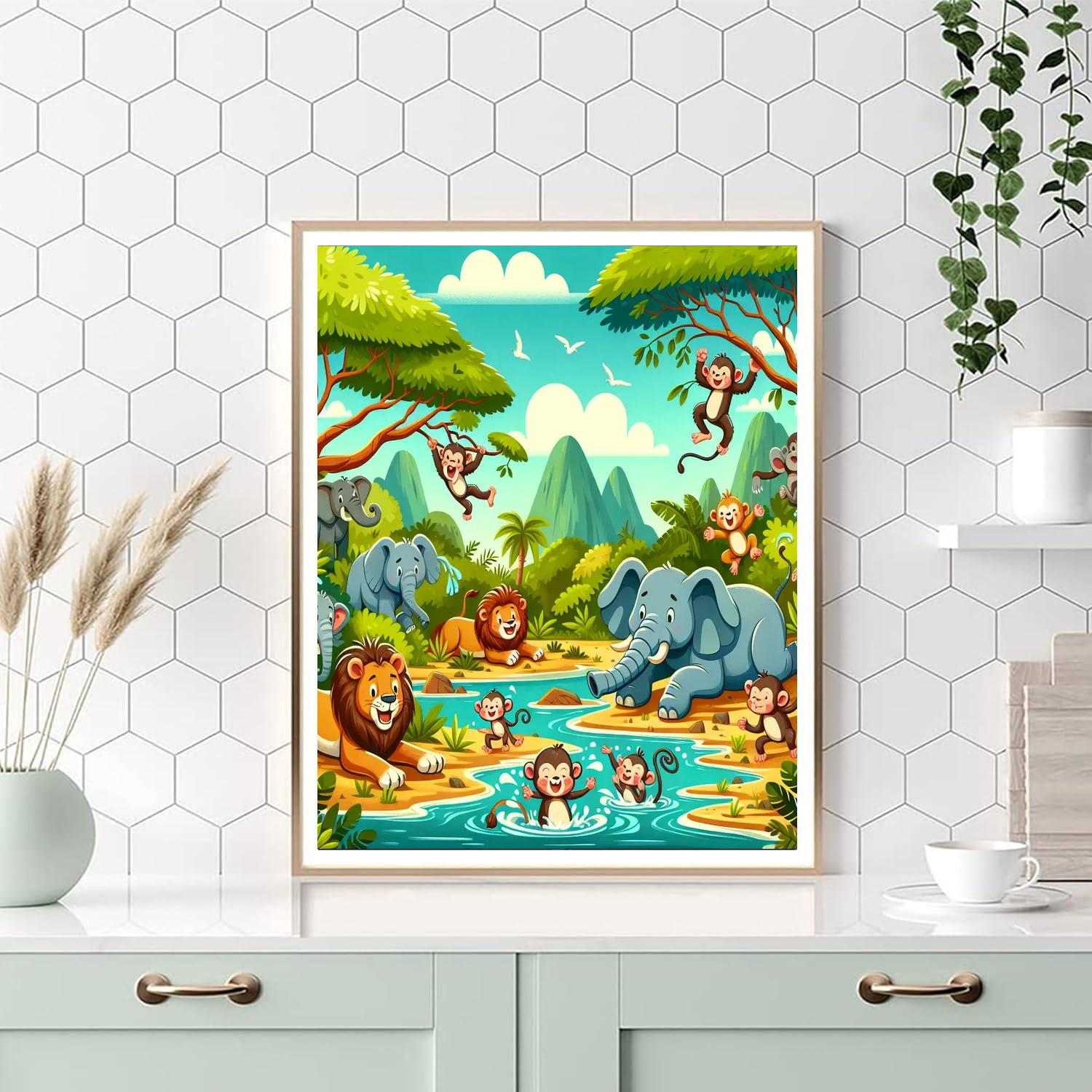 Animal Safari Fun Number Painting