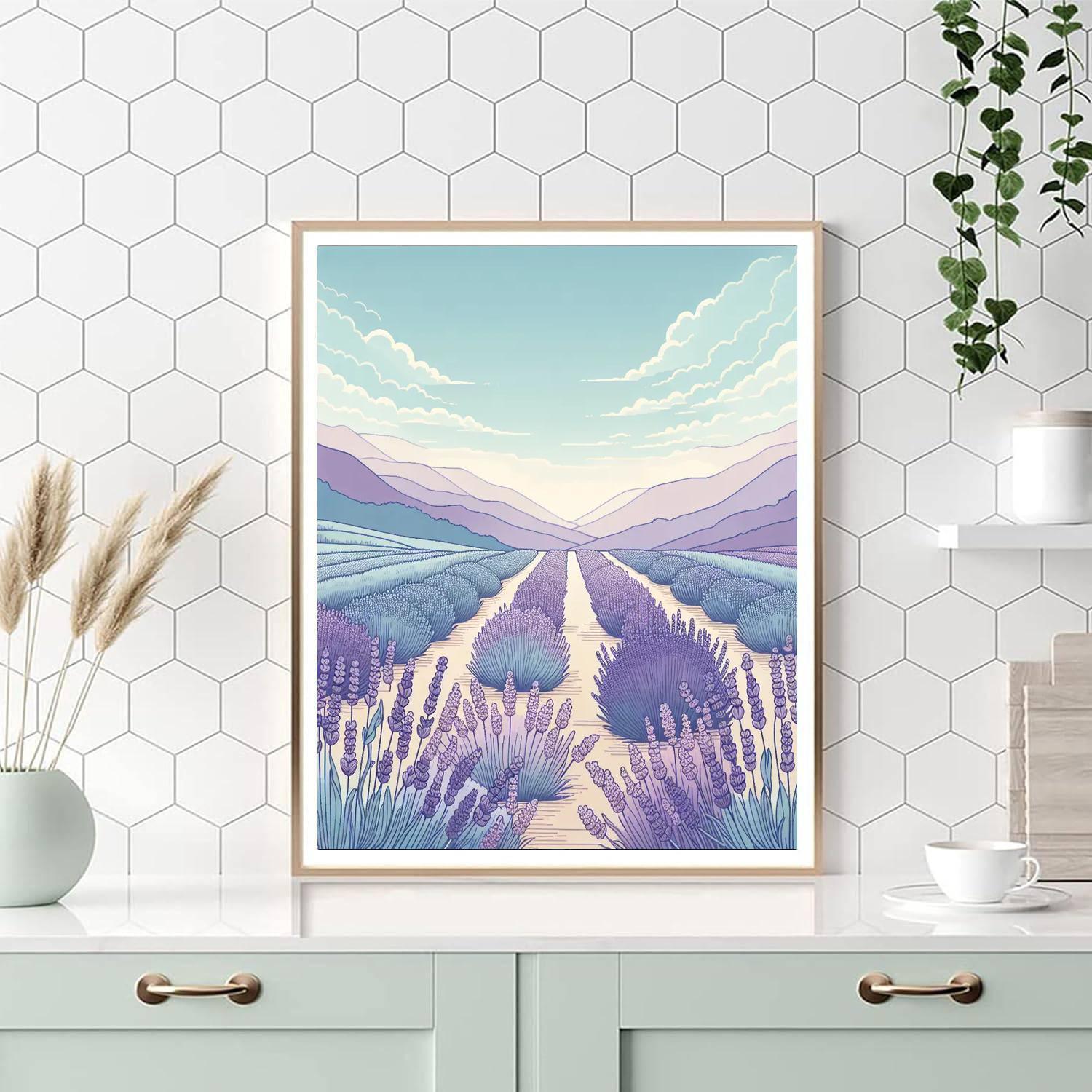 Ethereal Lavender Dreamscape Number Painting