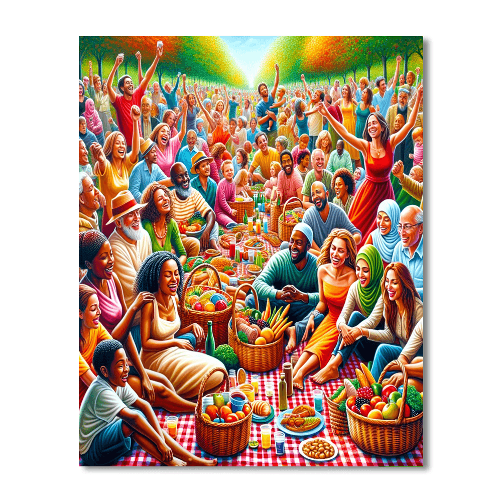 Delightful Picnic Numbered Painting Kits